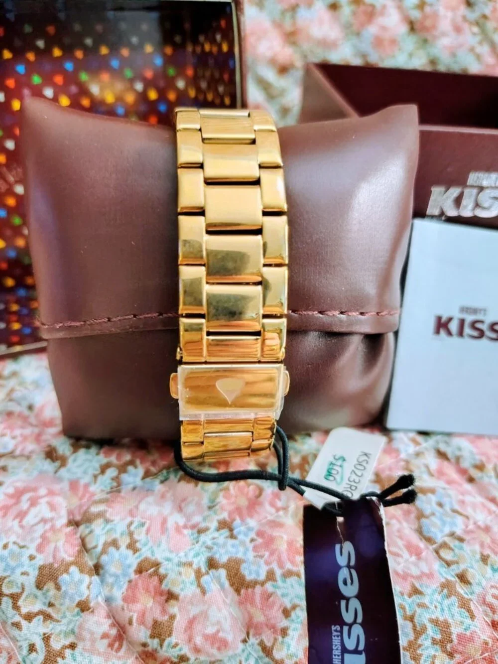 Hershey's Kisses Chocolate Gold Collectible Watch NWT NIB MSRP $100